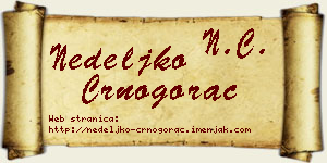 Nedeljko Crnogorac vizit kartica